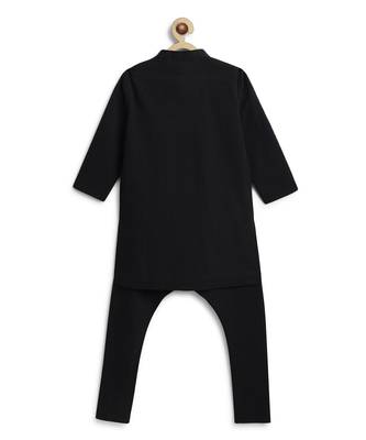 Black cotton kurta pyjama 2