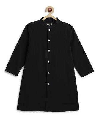 Black cotton kurta pyjama 3