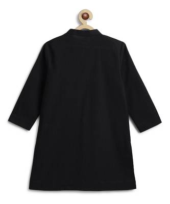 Black cotton kurta pyjama 4