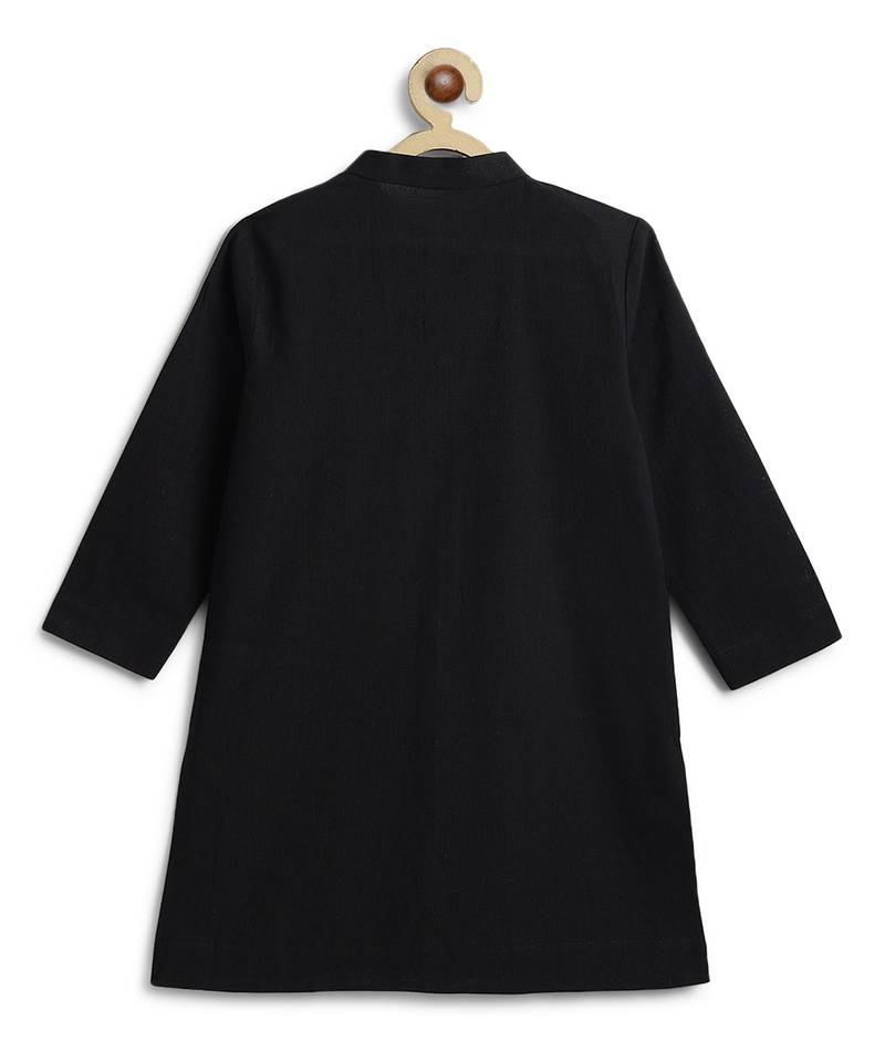 Black cotton kurta pyjama