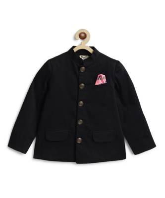 Black cotton bandhgala 2
