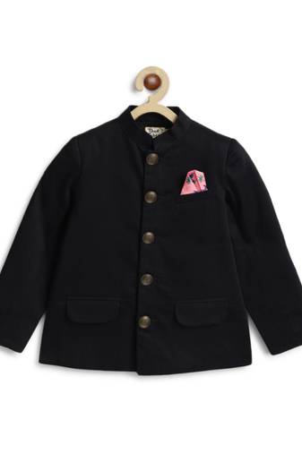 Black cotton bandhgala