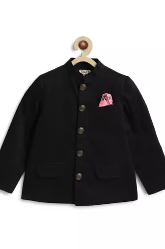 Black cotton bandhgala