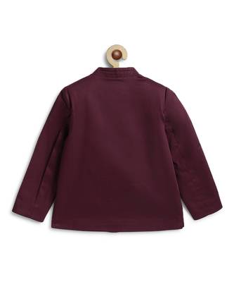 Maroon cotton bandhgala 3