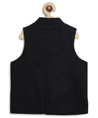 Black cotton nehru jacket 3