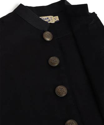 Black cotton nehru jacket 4