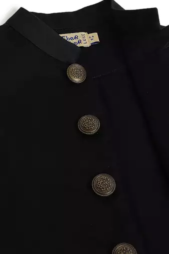 Black cotton nehru jacket