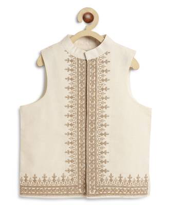 White cotton nehru jacket 2