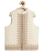 White cotton nehru jacket
