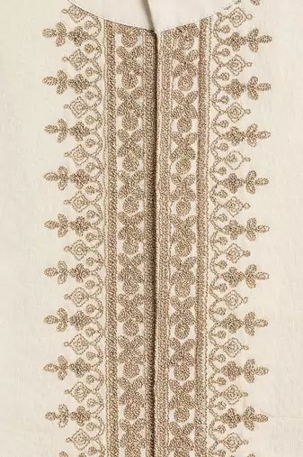 White cotton nehru jacket