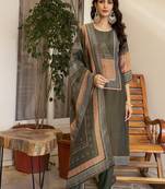 tissue shimmer straight kurta pant set with matching dupatta