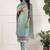 Viscose organza embroidery straight kurta pant set with dupatta