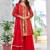  Red Embroidered Georgette Function Wear Palazzo Suit