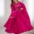 Pink Beads Work Chanderi Silk Anarkali Suit