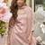 Baby pink viscose jacquard silk embroidered plazzo suit