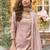 Baby pink viscose jacquard silk embroidered plazzo suit