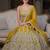yellow zari work soft net lehenga set choli with dupatta