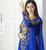 Royal Blue Moroccan Style Kaftan with Heavy Golden Embroidery for Women 