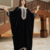 Black Velvet Moroccan Stitched Kaftan with Silver Embroidery for Women