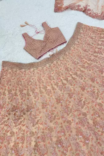 Blush Pink Bridal Lehenga Set