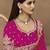 Rani pink embroidered pramium satin saree with designer blouse fabric