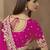 Rani pink embroidered pramium satin saree with designer blouse fabric