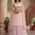 peach floral printed georgette lehenga set choli with dupatta