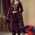 Wine viscose embroidered and handwork designer salwar suit