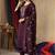 Wine viscose embroidered and handwork designer salwar suit
