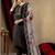Black roman silk thread embroidered designer salwar suit