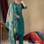 Rama green roman silk thread embroidered designer salwar suit