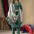 Rama green shimmer gold silk thread embroidered designer salwar suit