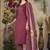 Wine roman silk thread embroidered designer salwar suit
