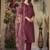 Wine roman silk thread embroidered designer salwar suit