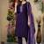 Purple roman silk thread embroidered designer salwar suit