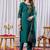 Rama green viscose silk thread embroidered designer salwar suit