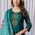Rama green viscose silk thread embroidered designer salwar suit