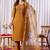 Mustard viscose silk thread embroidered designer salwar suit