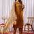 Mustard viscose silk thread embroidered designer salwar suit