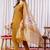 Mustard viscose silk thread embroidered designer salwar suit