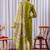 Parrot green viscose silk thread embroidered designer salwar suit