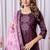 Wine viscose silk thread embroidered designer salwar suit