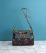 Trendy Women Fabric Sling Bag Floral Pattern Crossbody Side Purse for Girls & Ladies (Multicolor)