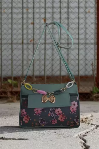 Women Casual Fabric Sling Bag Floral Design Crossbody Side Bag for Girls  