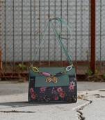 Women Casual Fabric Sling Bag Floral Design Crossbody Side Bag for Girls  