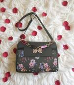 Women Printed Fabric Sling Bag Stylish Crossbody Side Purse for Girls 