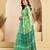 Light green linen floral motifs printed ready to wear saree