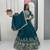turquoise art_silk embroidered lehenga choli with dupatta