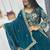 turquoise art_silk embroidered lehenga choli with dupatta