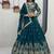 turquoise art_silk embroidered lehenga choli with dupatta